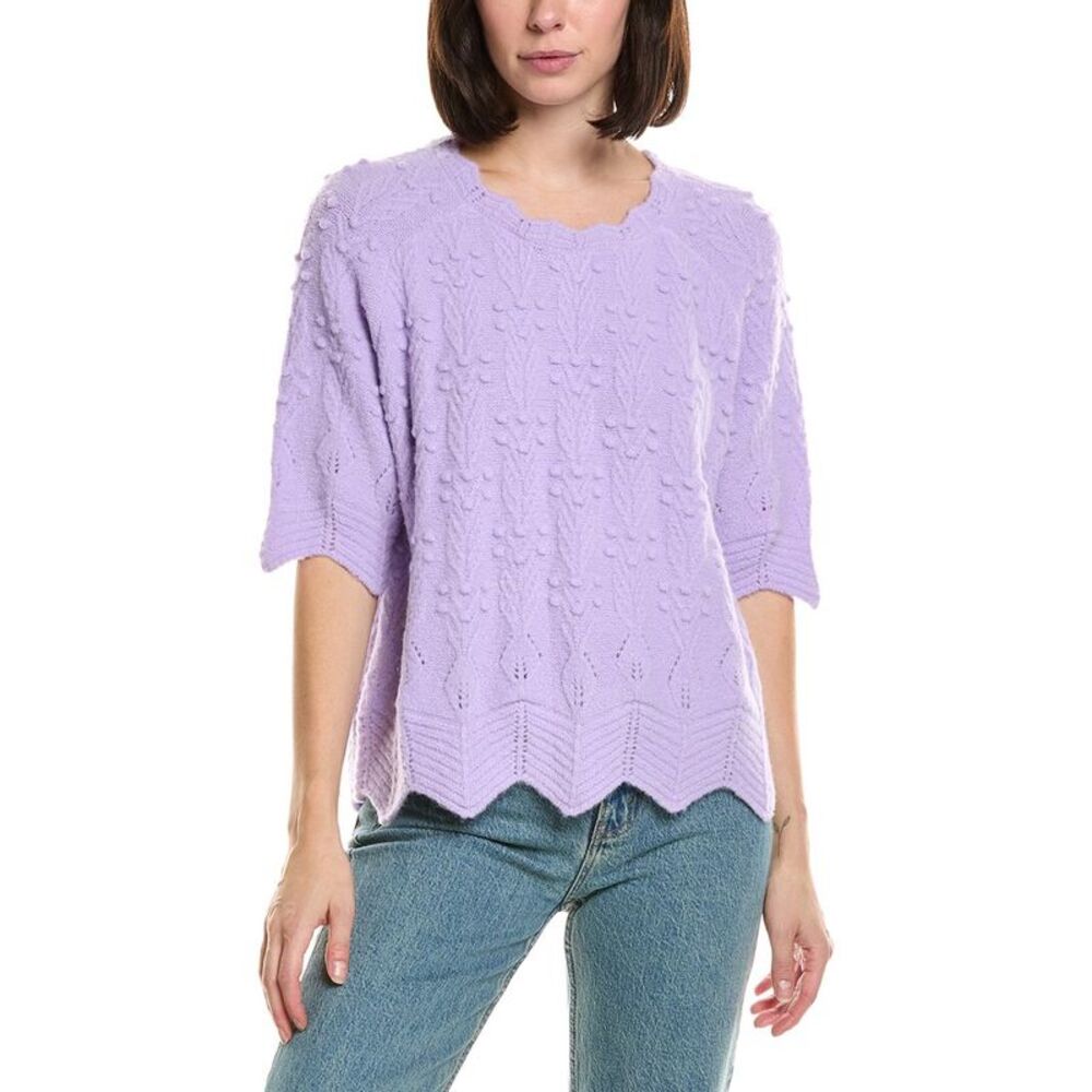 Labiz Womens  Wool & Alpaca-Blend Sweater, Purple